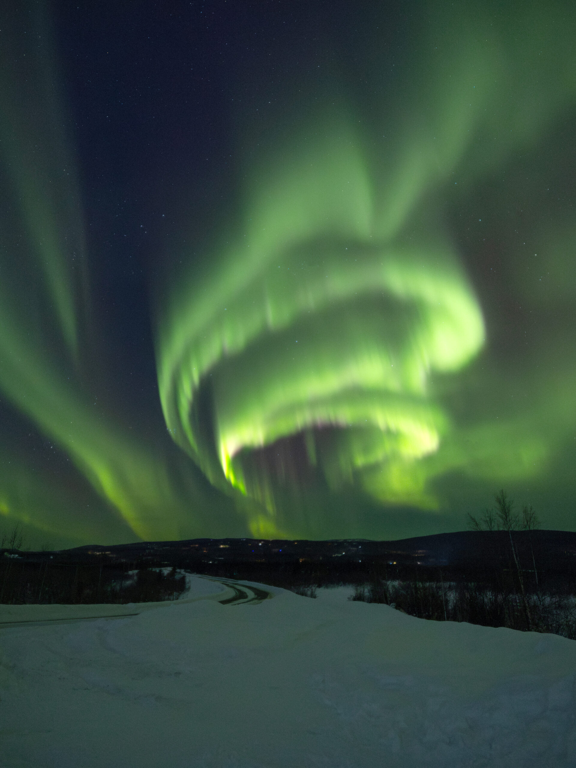 Swirling aurora in fairbanks, Alaska.